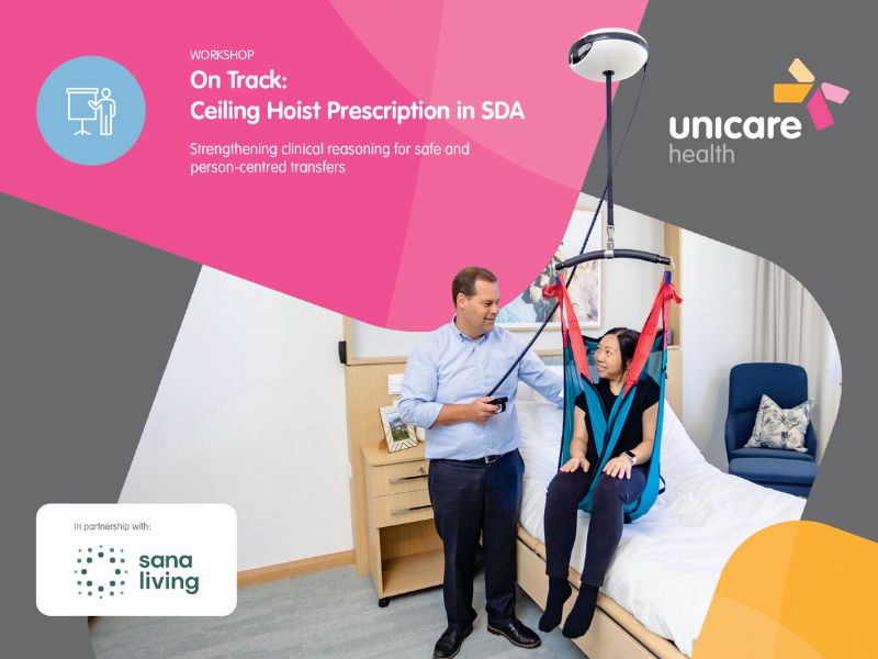 Sana Living ceiling hoist installation